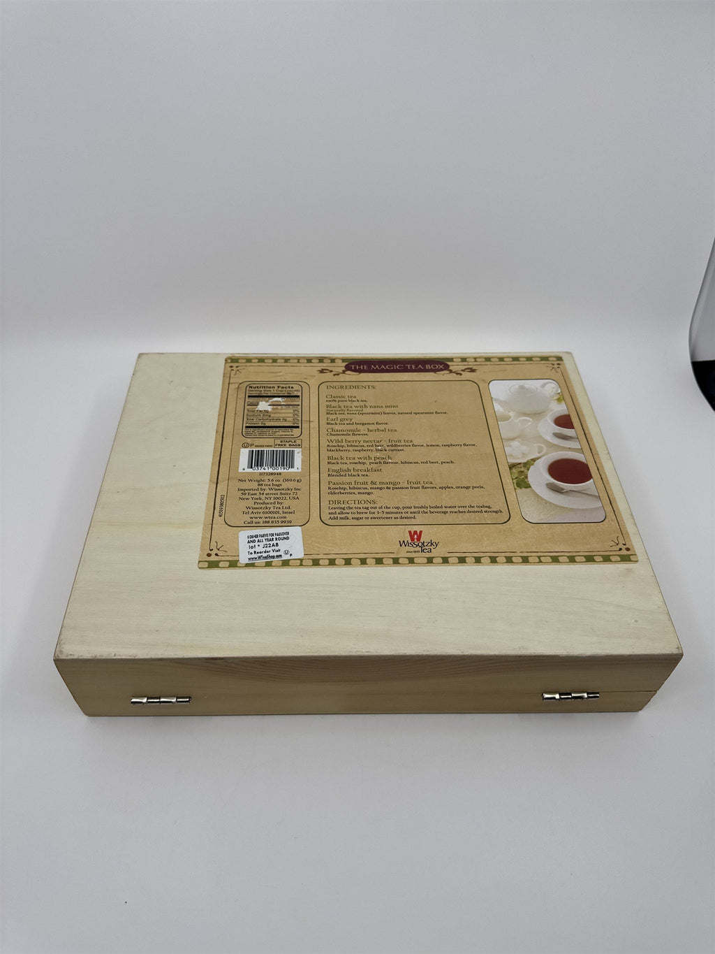 The Magic Tea Box Wissotzky Tea Wooden Empty Tea Chest