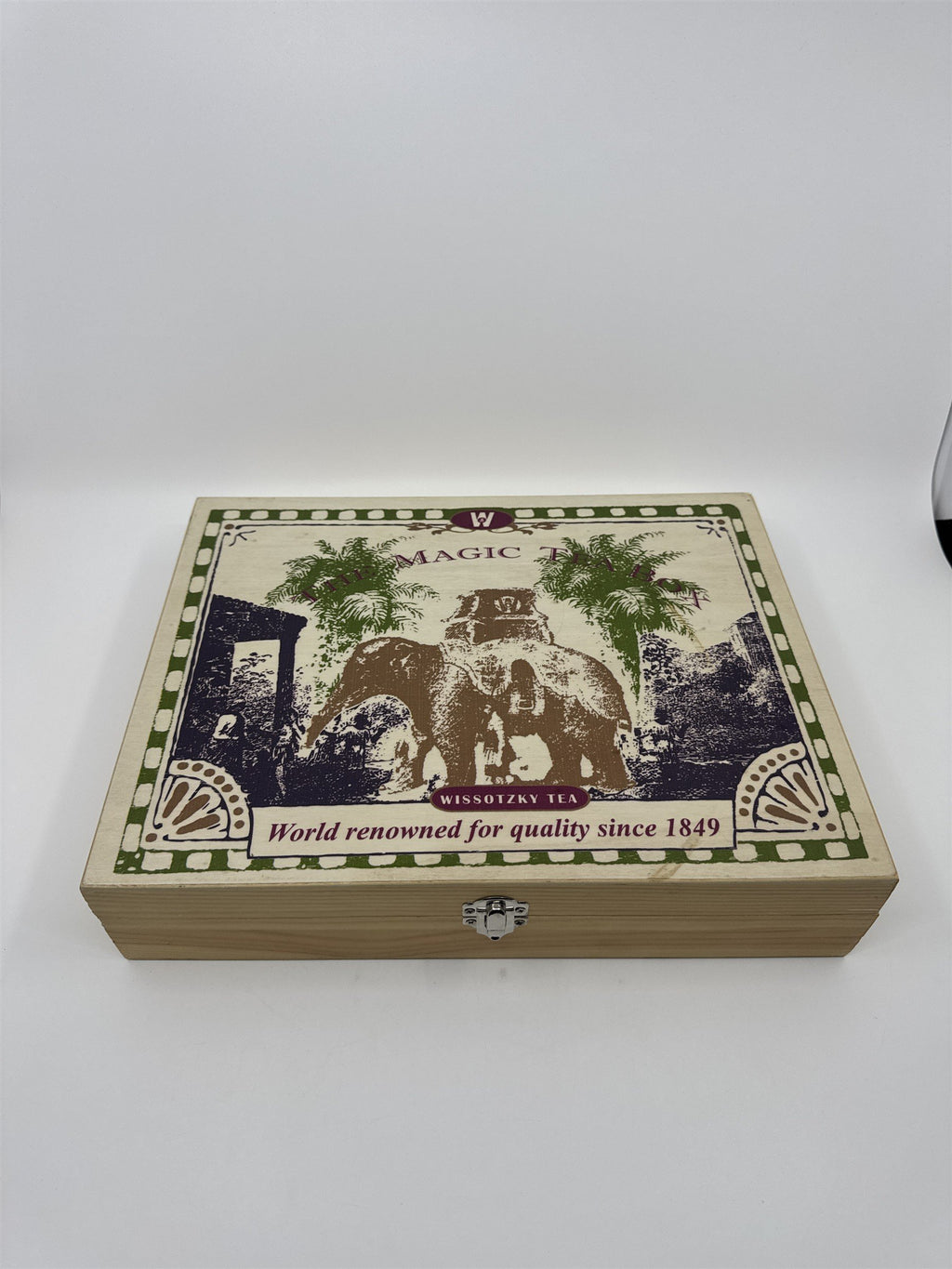 The Magic Tea Box Wissotzky Tea Wooden Empty Tea Chest