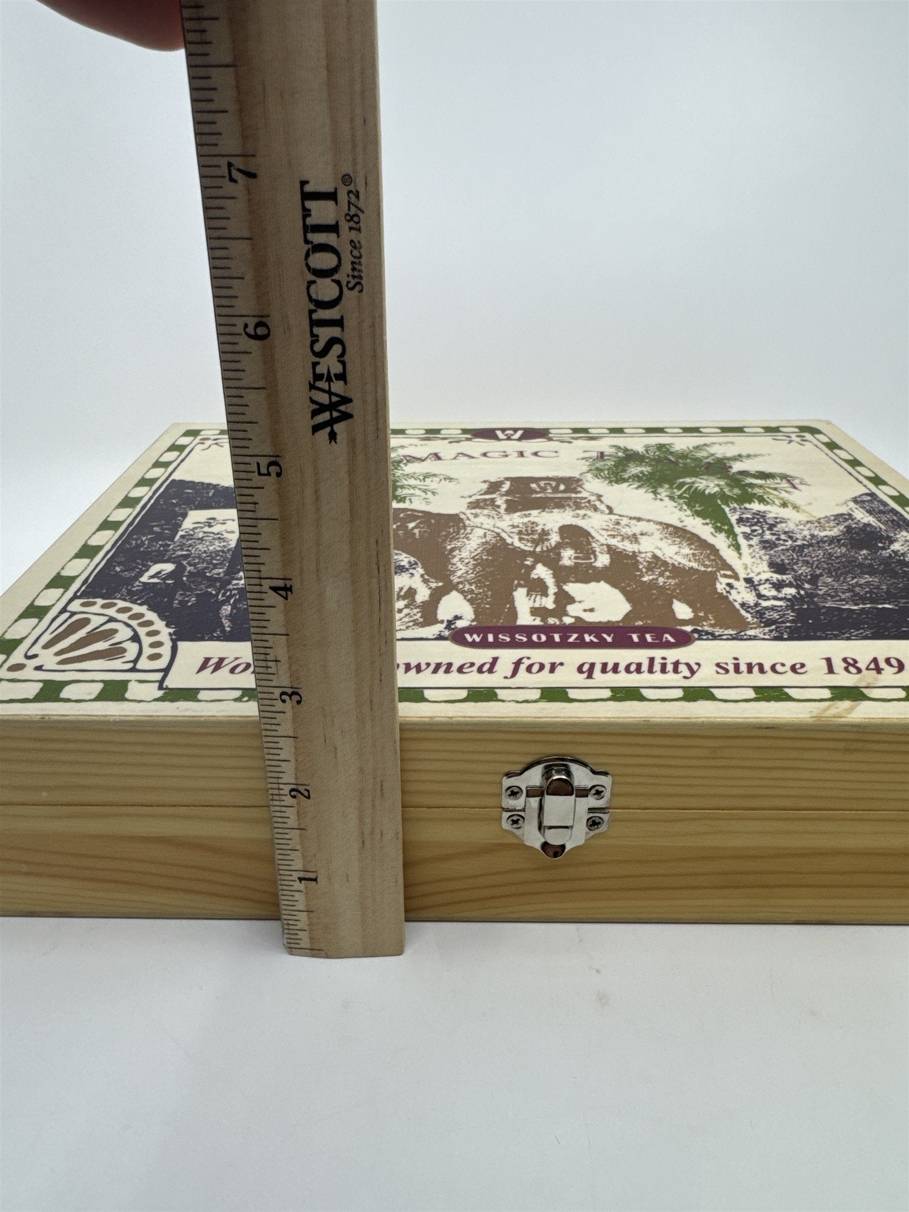 The Magic Tea Box Wissotzky Tea Wooden Empty Tea Chest
