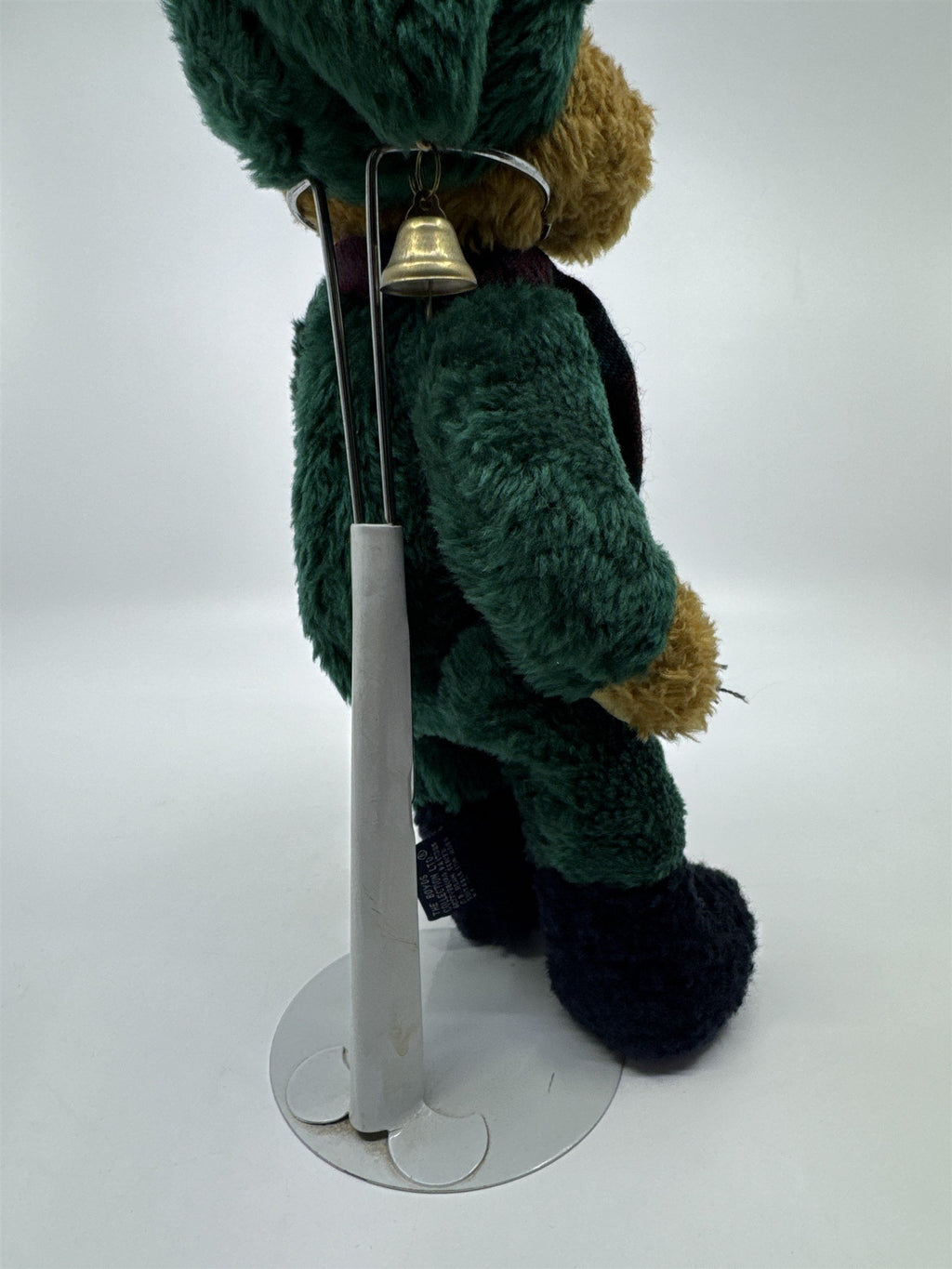Vintage JB Bean Boyds Bears Christmas Bear W/ Green Outfit, Hat, And Scarf
