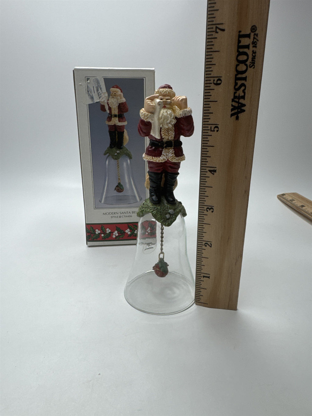 Vintage 1992 Novelino Christmas Through the Ages Modern Santa Bell