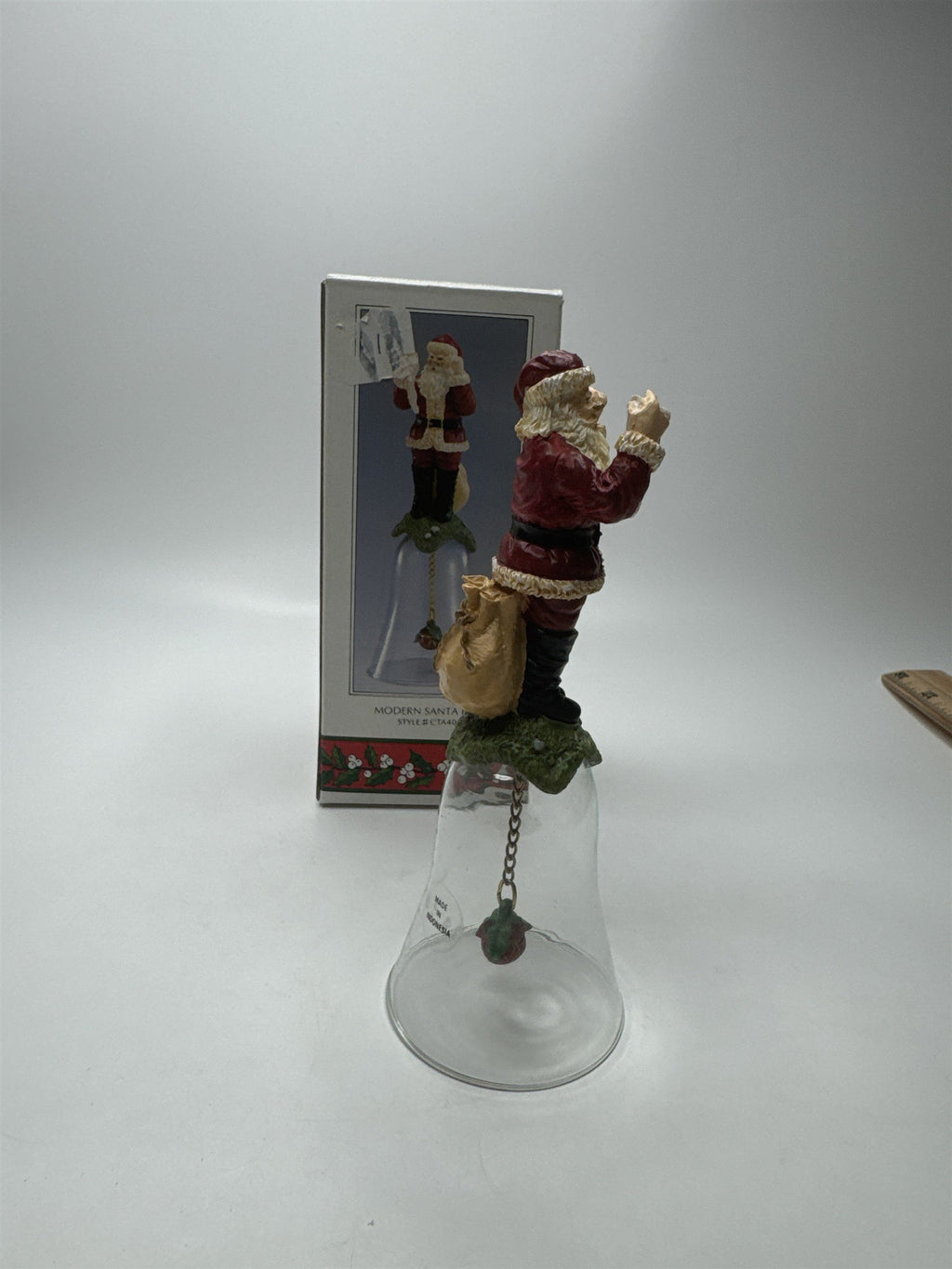 Vintage 1992 Novelino Christmas Through the Ages Modern Santa Bell