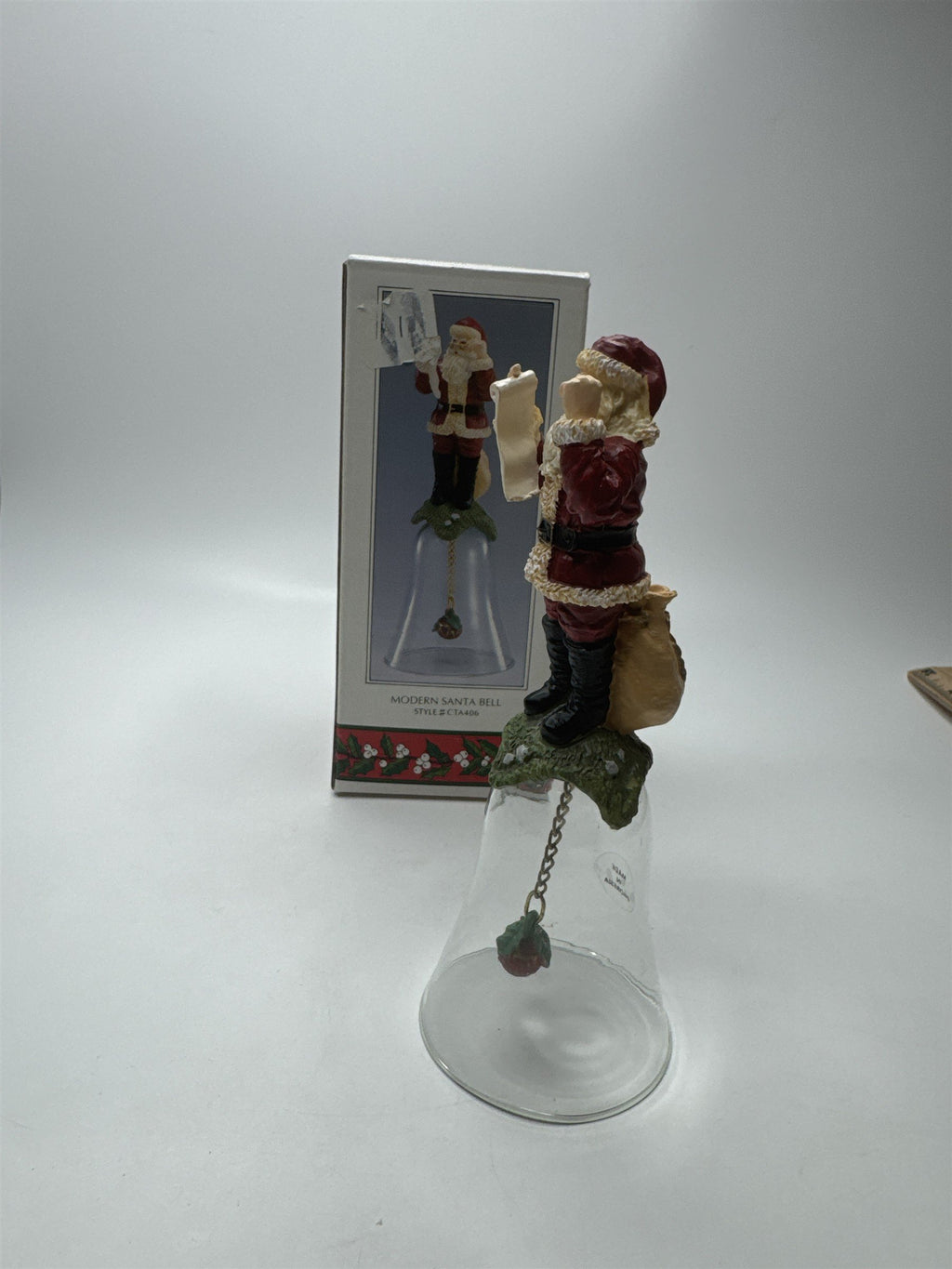 Vintage 1992 Novelino Christmas Through the Ages Modern Santa Bell