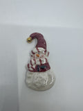 Vintage Snowman W/ Scarf and Hat Holiday Brooch Pin TBC Pottery Pin 2003