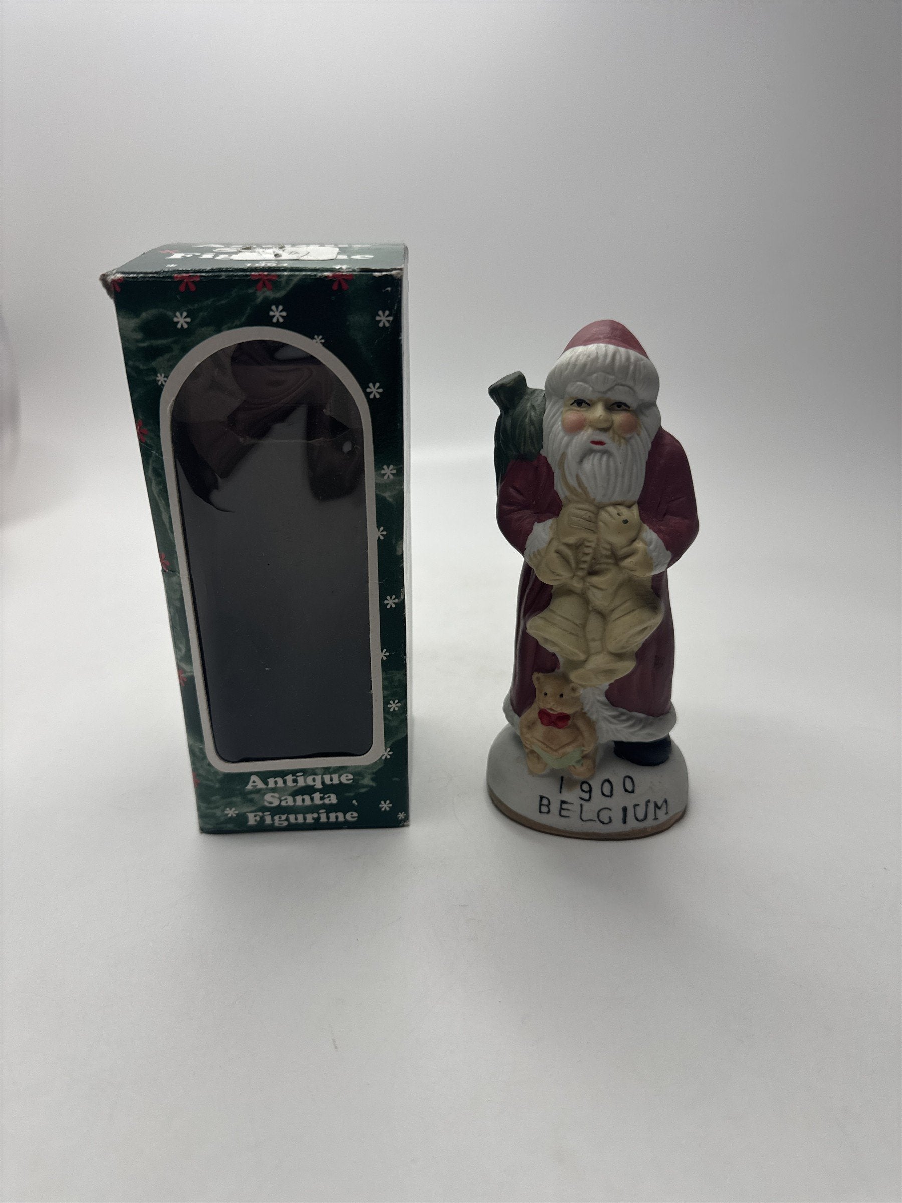 Christmas Reproductions Memories of Santa 1900 Belgium Figurine Vintage