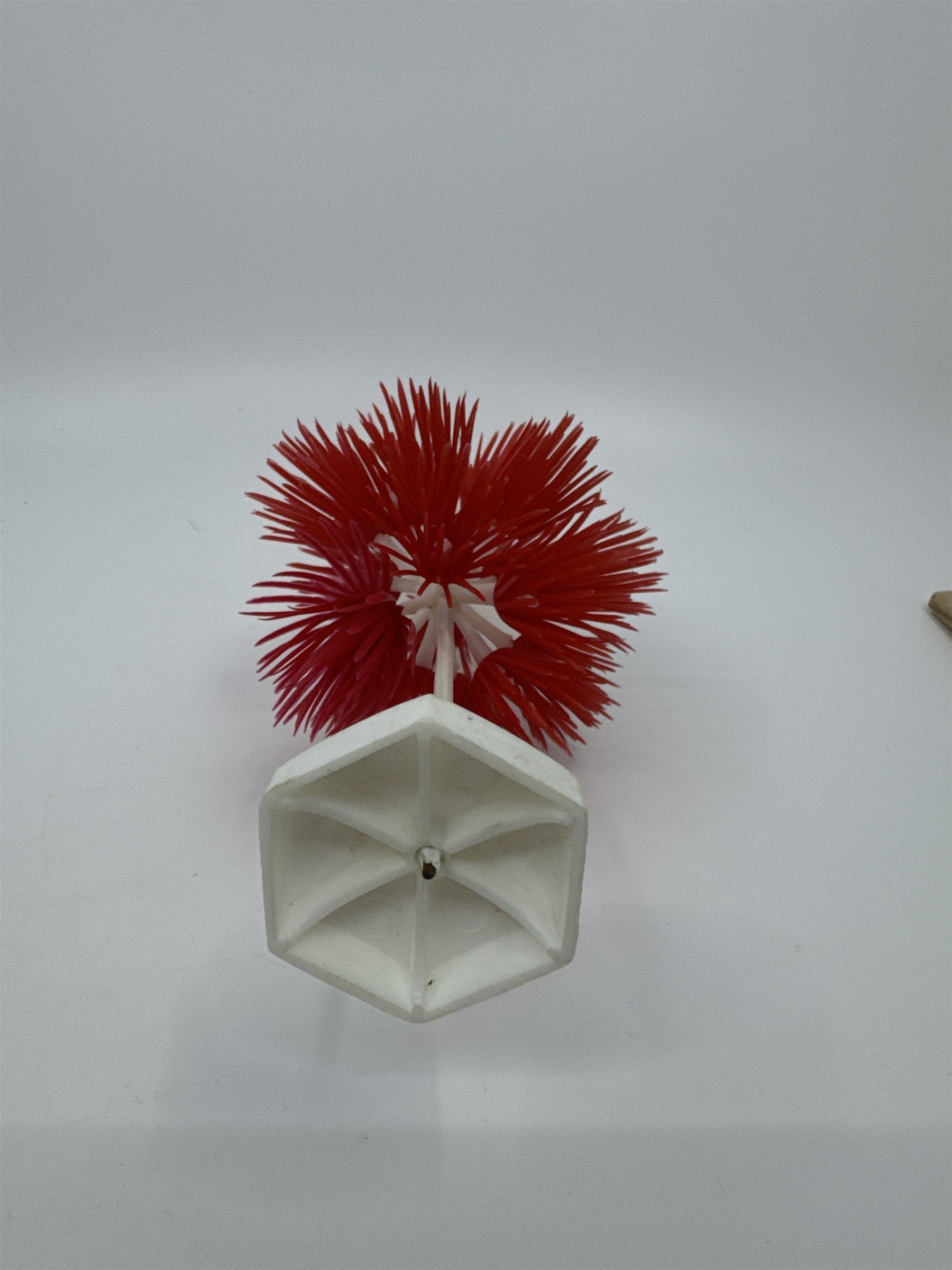 Vintage Plastic Blow Mold Santa Clause Spikey Plastic Burst Christmas Figurine