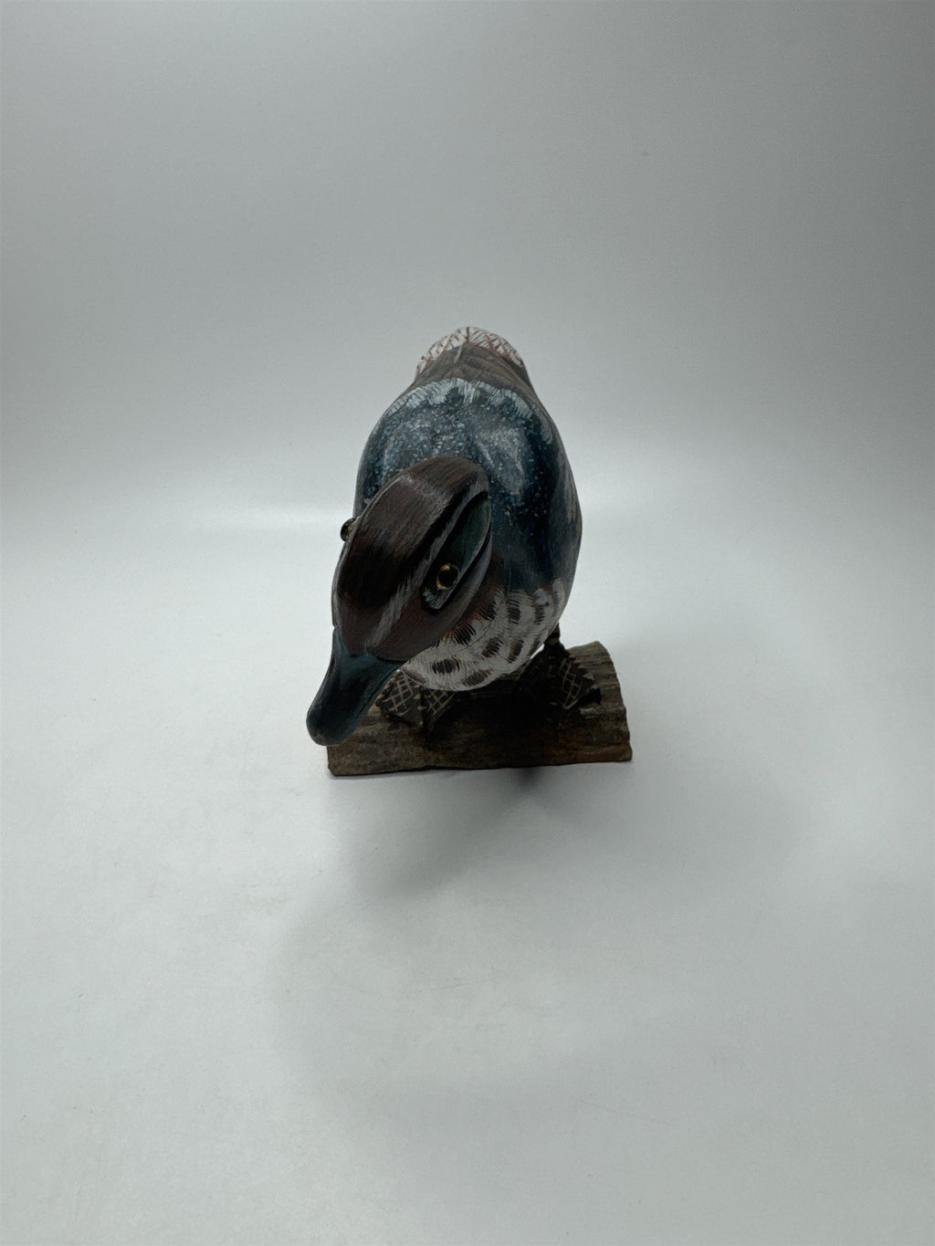Vintage Wooden Duck Decoy Wood Duck Carved Hand Painted Duck Mallard Figure