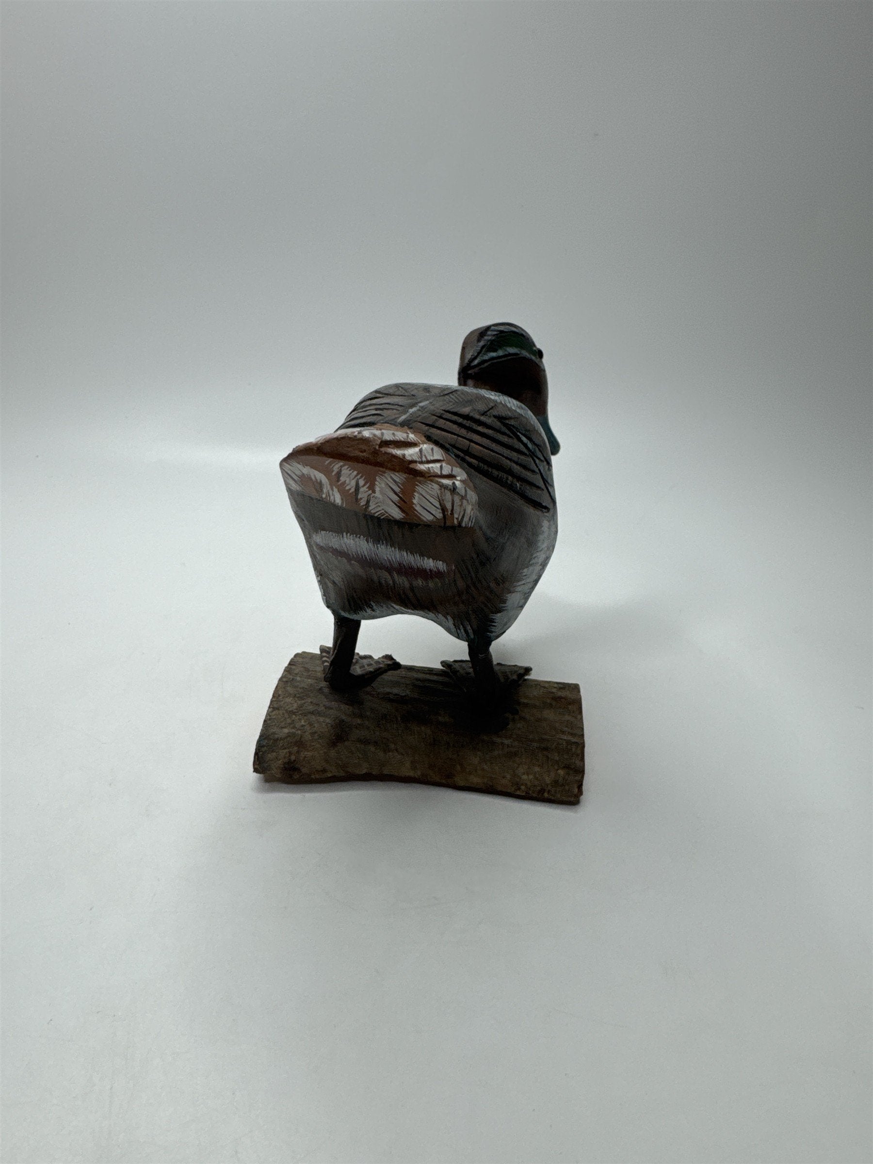 Vintage Wooden Duck Decoy Wood Duck Carved Hand Painted Duck Mallard Figure