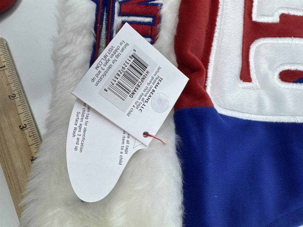 New York Giants NFL Red And Blue Plush Christmas Stocking And Hat Set