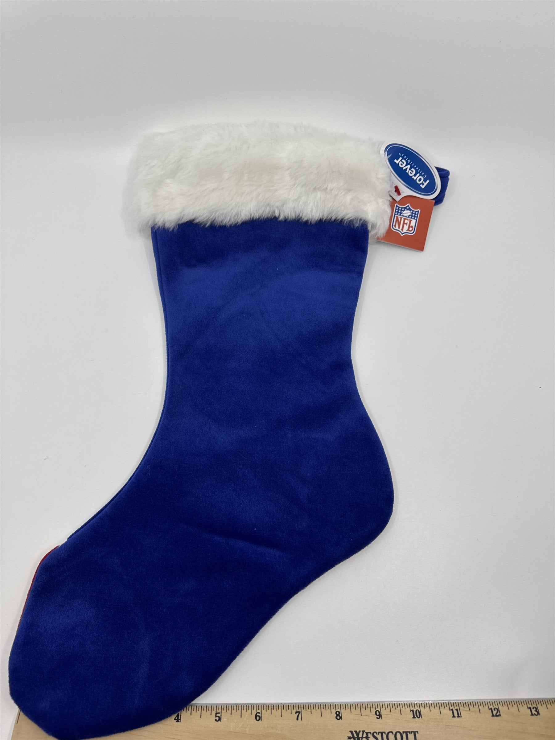 New York Giants NFL Red And Blue Plush Christmas Stocking And Hat Set