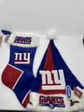 New York Giants NFL Red And Blue Plush Christmas Stocking And Hat Set