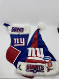 New York Giants NFL Red And Blue Plush Christmas Stocking And Hat Set