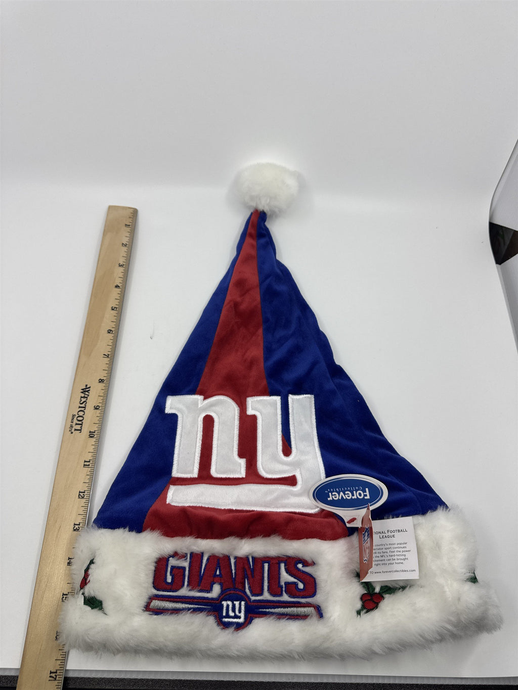 New York Giants NFL Red And Blue Plush Christmas Stocking And Hat Set