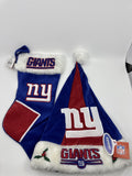 New York Giants NFL Red And Blue Plush Christmas Stocking And Hat Set