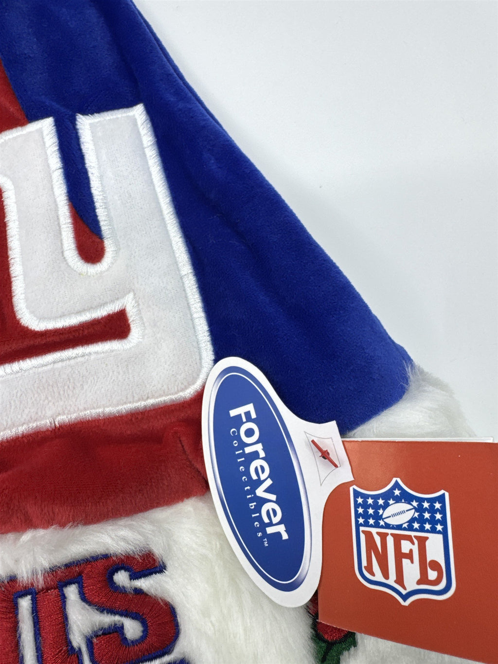 New York Giants NFL Red And Blue Plush Christmas Stocking And Hat Set