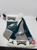Philadelphia Eagles NFL Green And Grey Plush Christmas Stocking And Hat Set