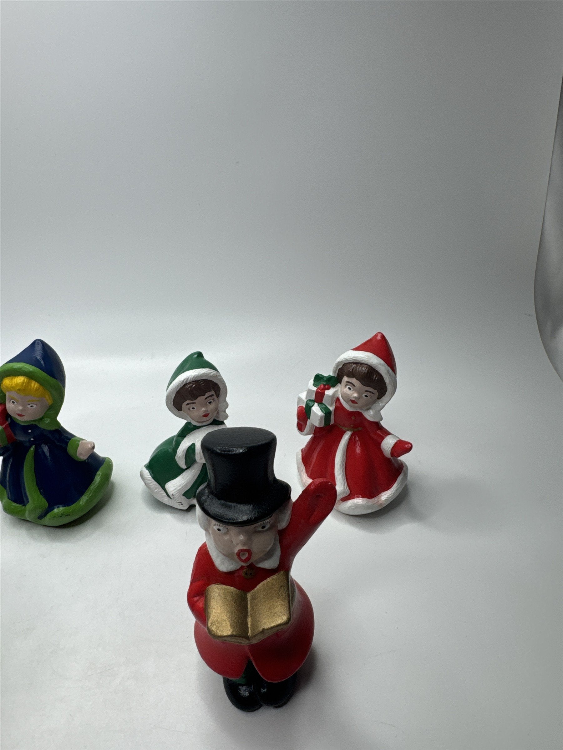 Set of 6 Vintage Hand Painted Christmas Caroler Figurines Set Holiday Decor