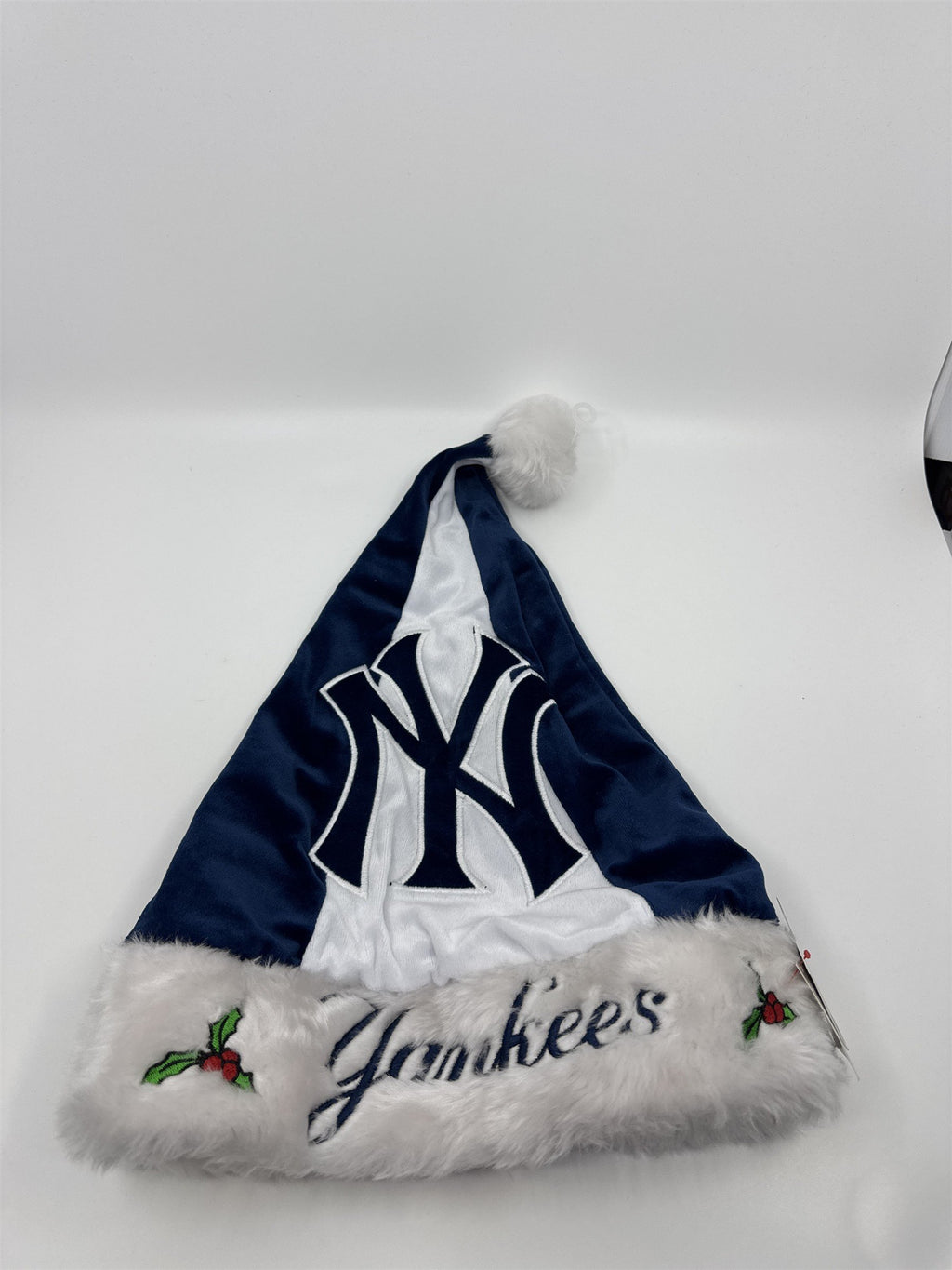 New York Yankees MLB Blue And Grey Plush Christmas Stocking And Hat Set