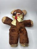 Vintage 18" Rubber Face Plush Teddy Bear Googly Eyes 1950s 1960s Anthropomorphic
