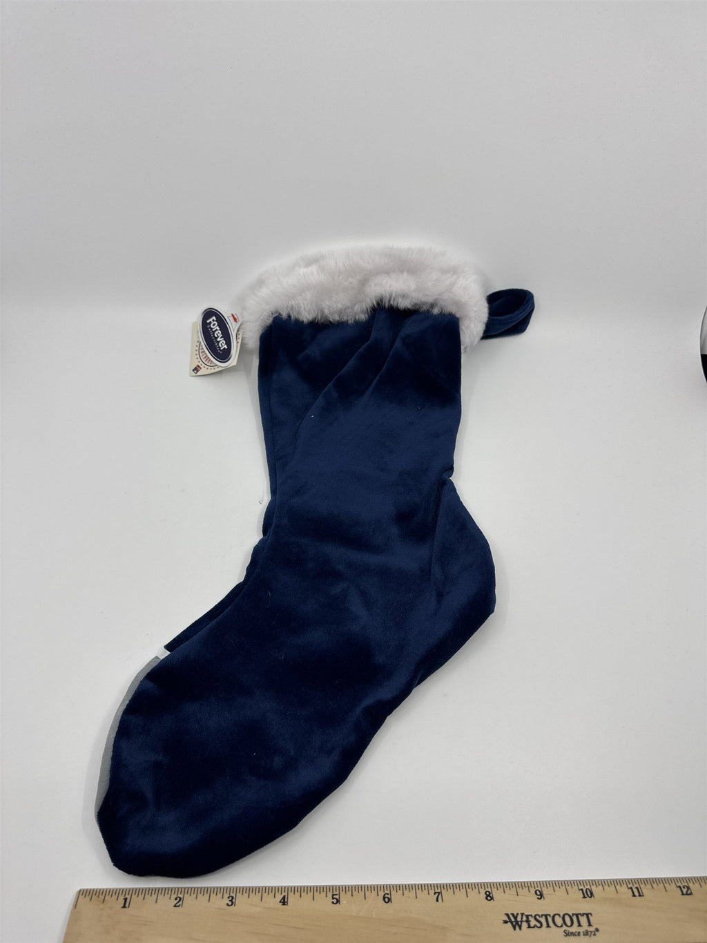 New York Yankees MLB Blue And Grey Plush Christmas Stocking And Hat Set