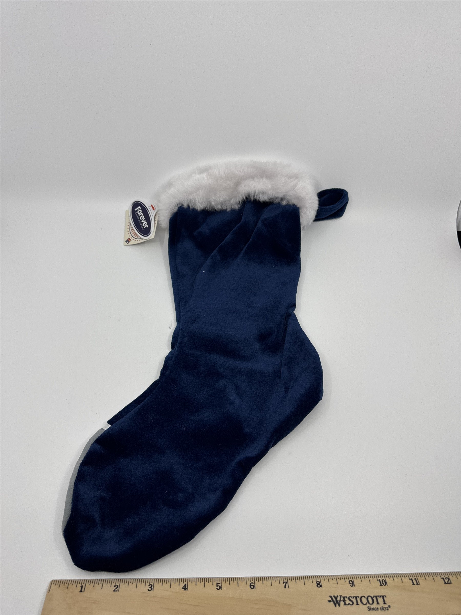 New York Yankees MLB Blue And Grey Plush Christmas Stocking And Hat Set
