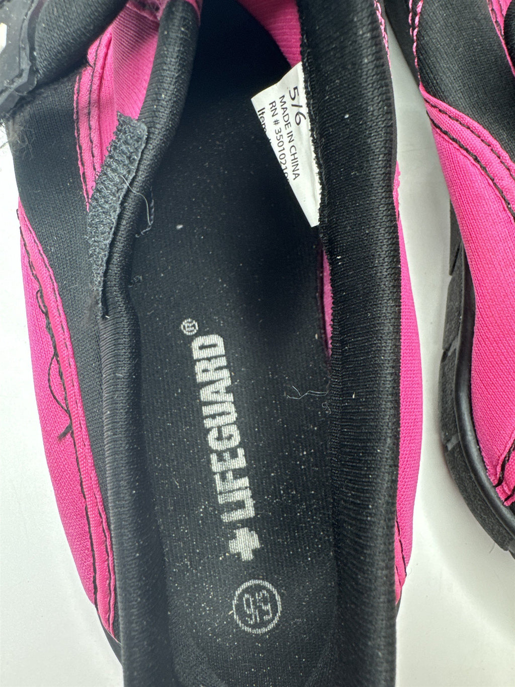 Womens Lifeguard Brand Pink Black Water Beach Shoes Aqua Socks