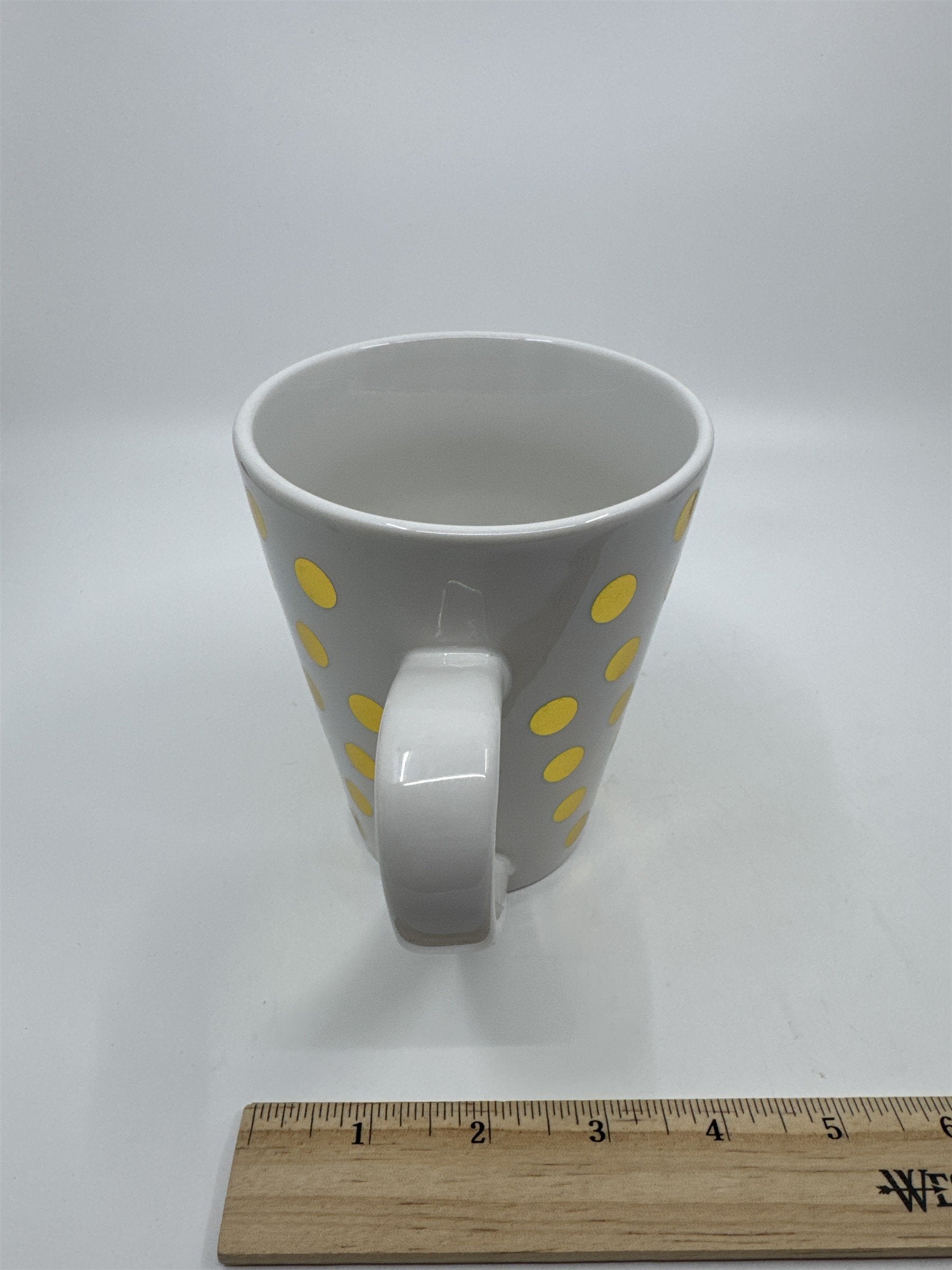 California Pantry Gold And White Polka Dot Coffee Drinking Mug