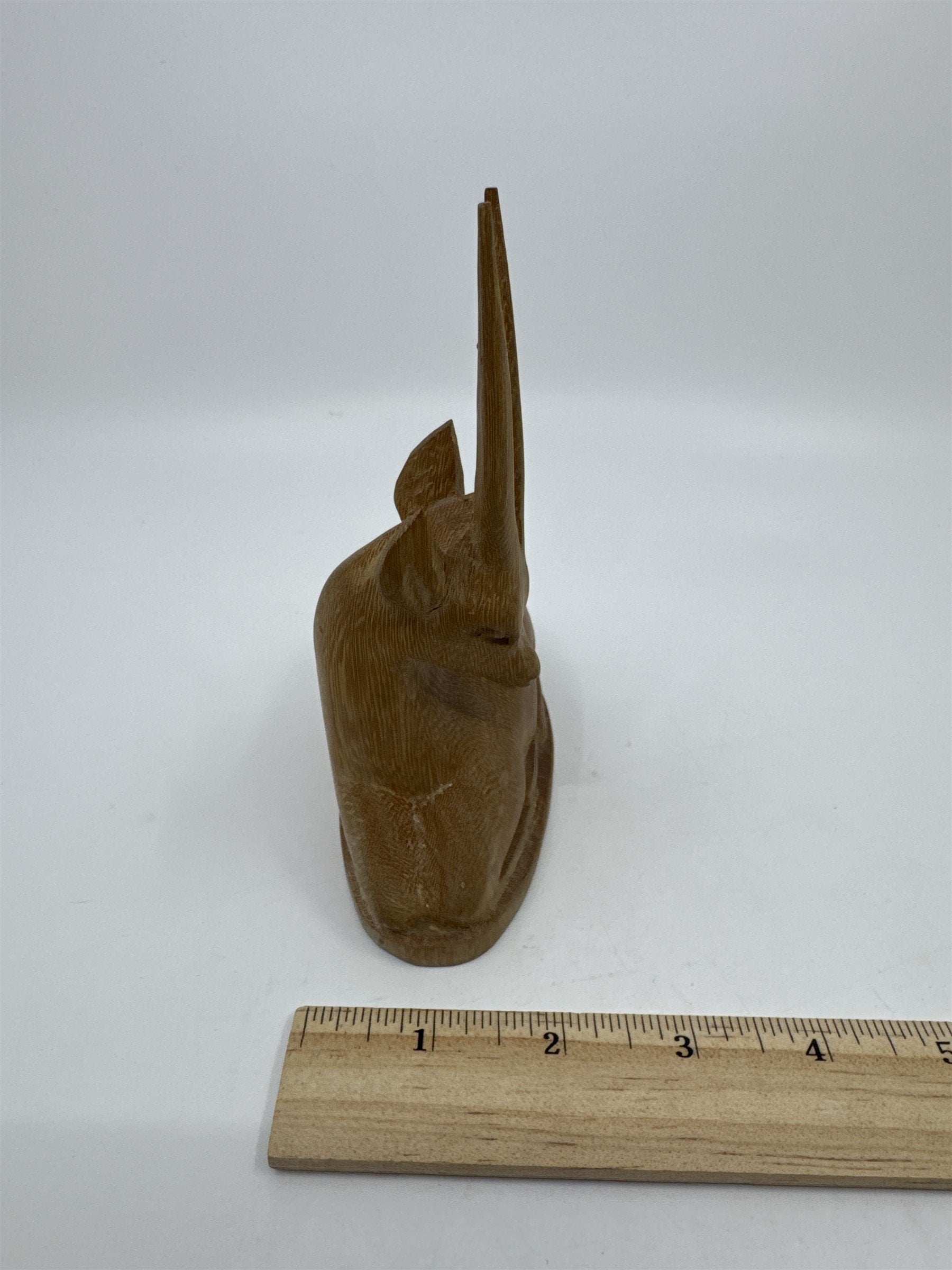 Vintage Carved Wooden Gazelle/Antelope Safari Decorative Figurine