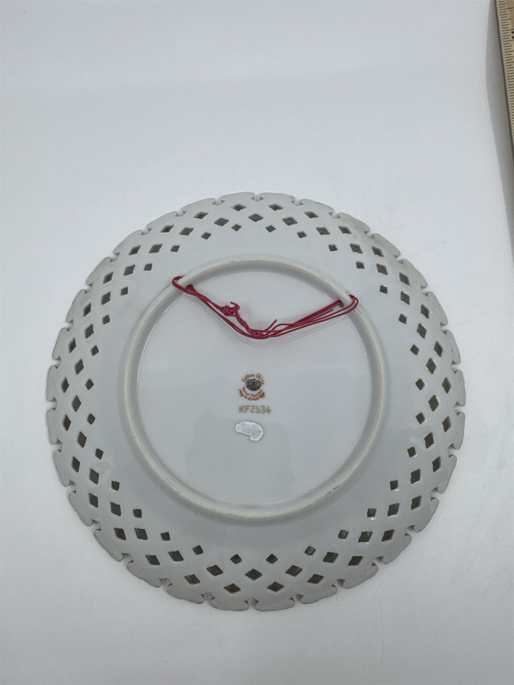 Lefton Reticulated Plate W/ The Last Supper Image #KF2534
