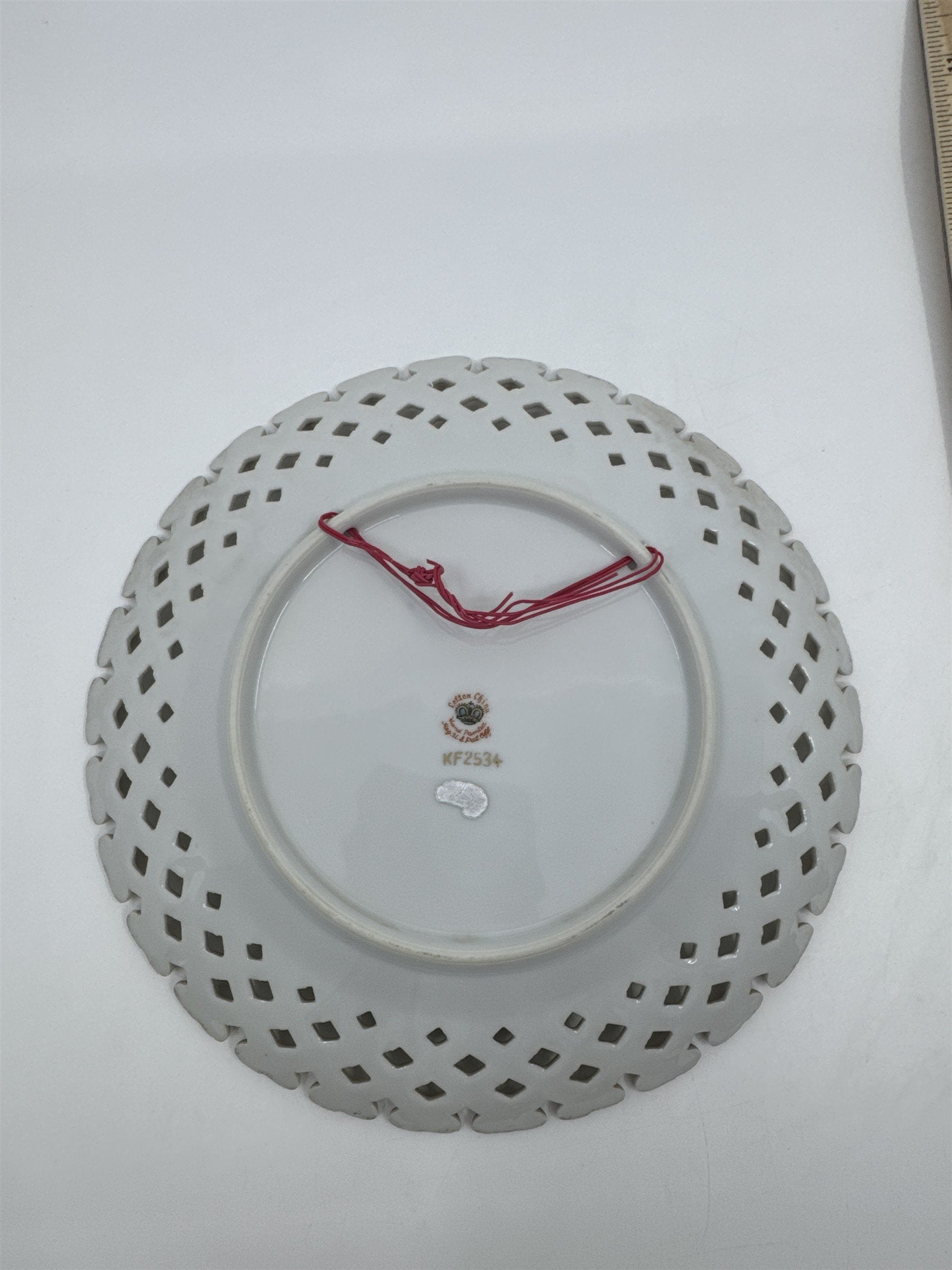 Lefton Reticulated Plate W/ The Last Supper Image #KF2534