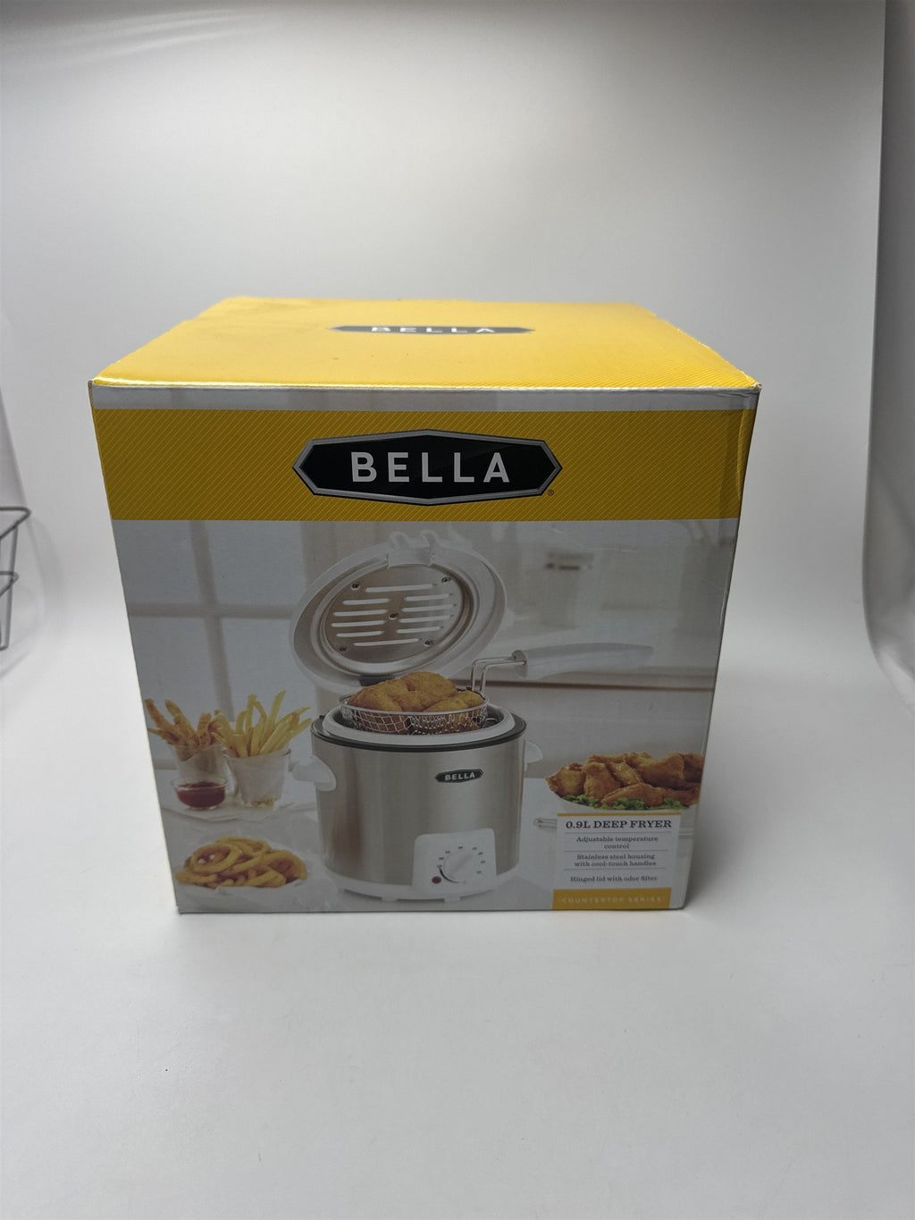 Bella Stainless Steel 0.9L Deep Fryer, Adjustable Temperature Hinged Lid Filter