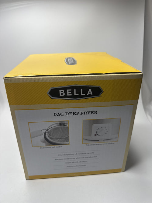 Bella Stainless Steel 0.9L Deep Fryer, Adjustable Temperature Hinged Lid Filter