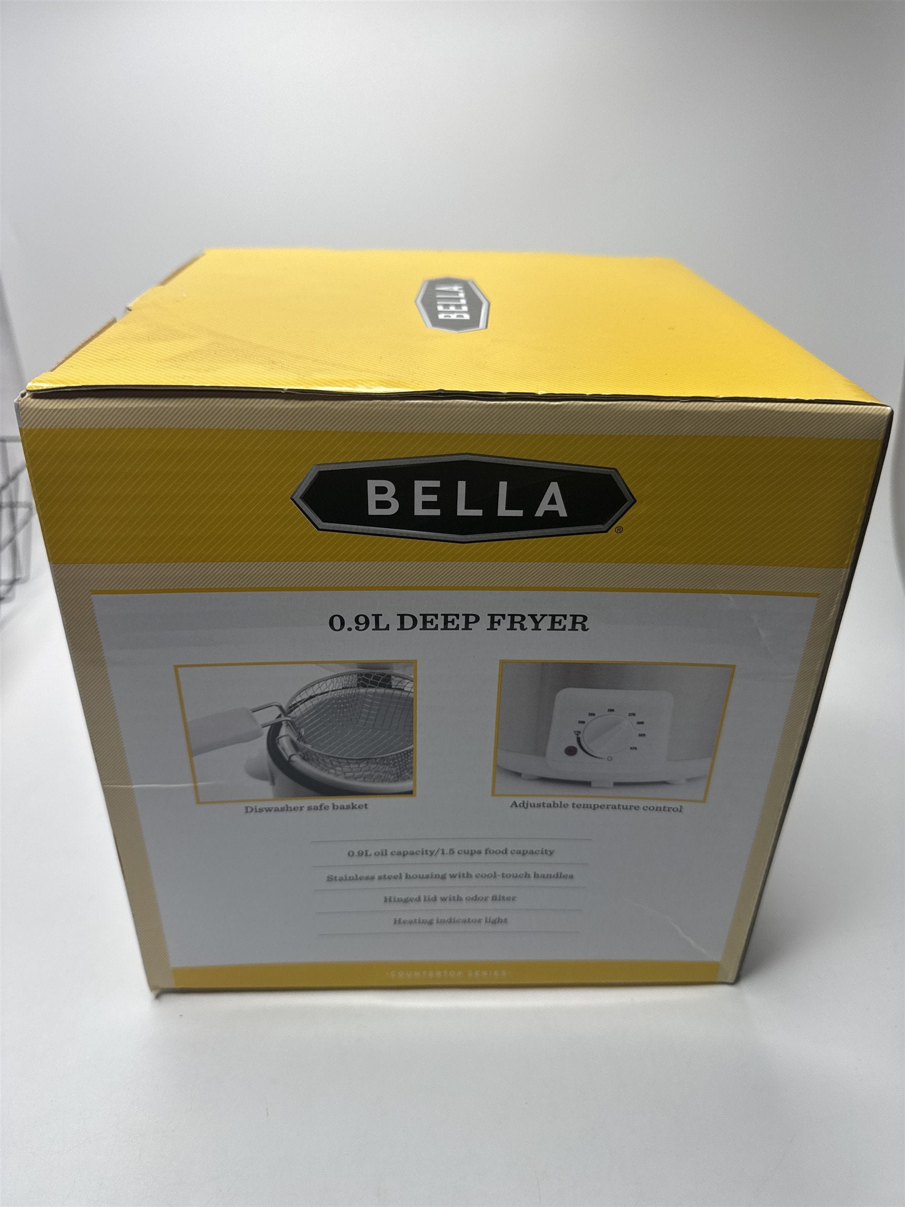 Bella Stainless Steel 0.9L Deep Fryer, Adjustable Temperature Hinged Lid Filter