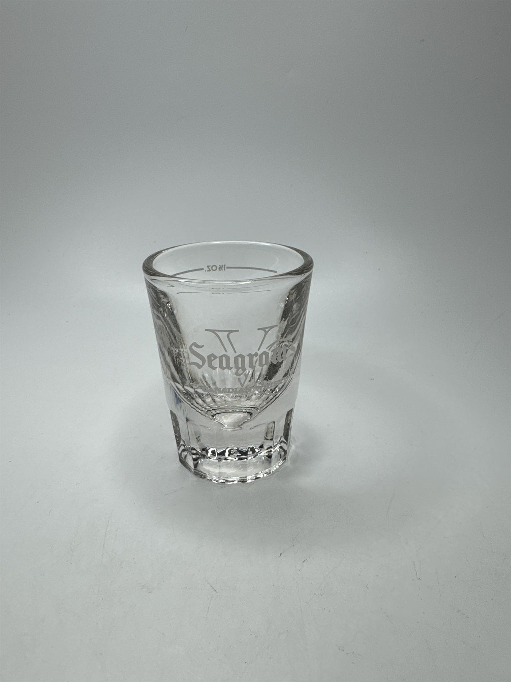 VTG Seagram's VO Canadian Whisky 1.5oz Measuring Jigger Barware Shot Glass