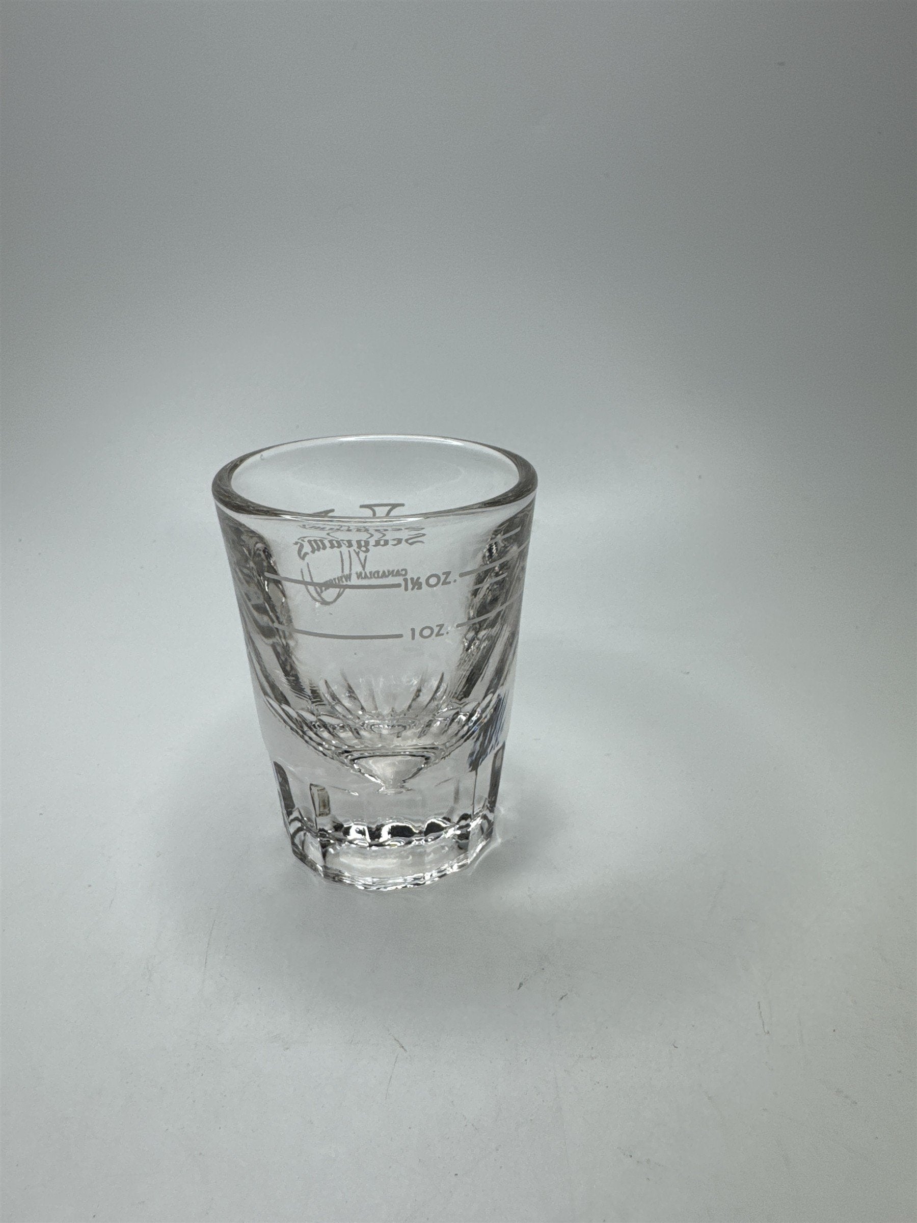 VTG Seagram's VO Canadian Whisky 1.5oz Measuring Jigger Barware Shot Glass
