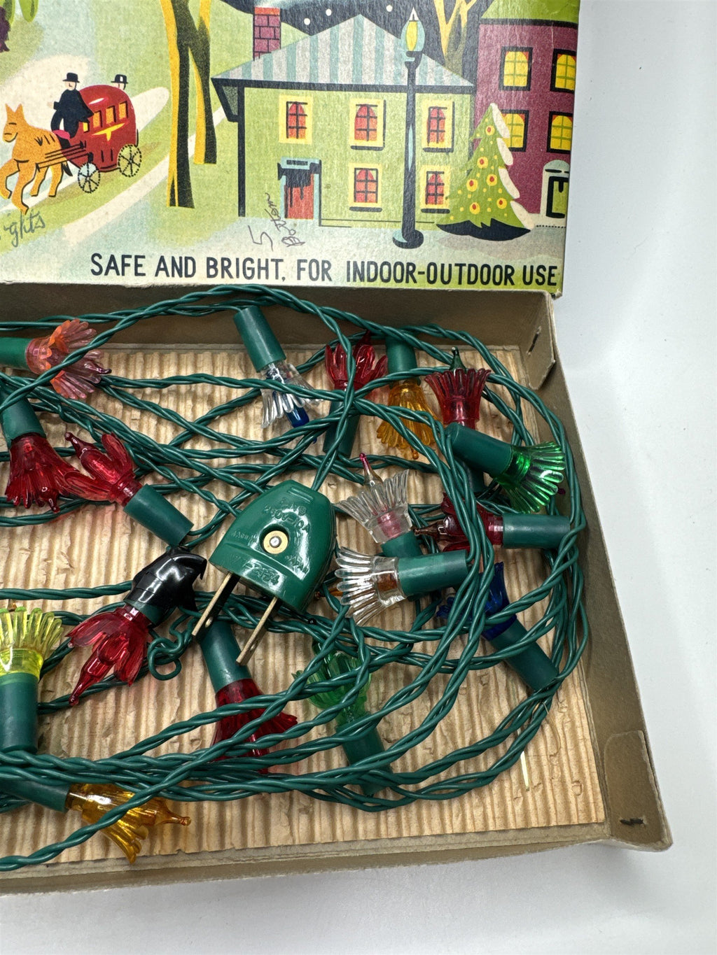 VTG Paloma Miniature Christmas Lights Set Holiday Decor Collector Lites REPAIRED