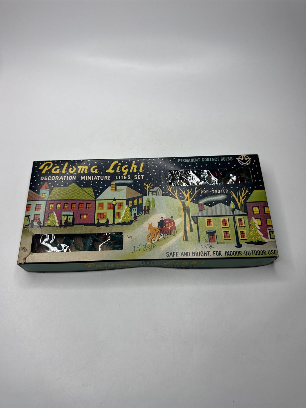 VTG Paloma Miniature Christmas Lights Set Holiday Decor Collector Lites REPAIRED