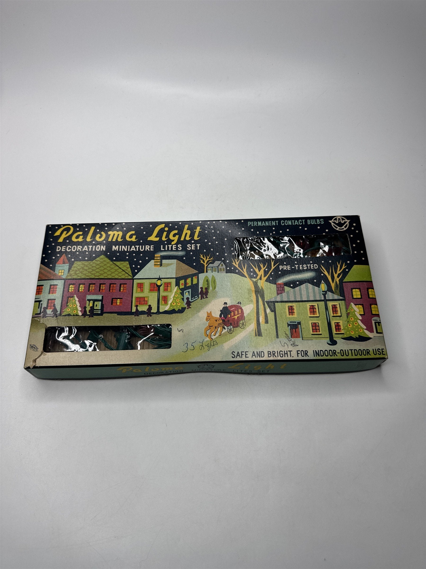VTG Paloma Miniature Christmas Lights Set Holiday Decor Collector Lites REPAIRED