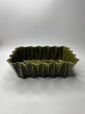 VTG MCM USA Made Upco 279 Green Glazed Modern Ceramic Dish Planter Trinket Dish