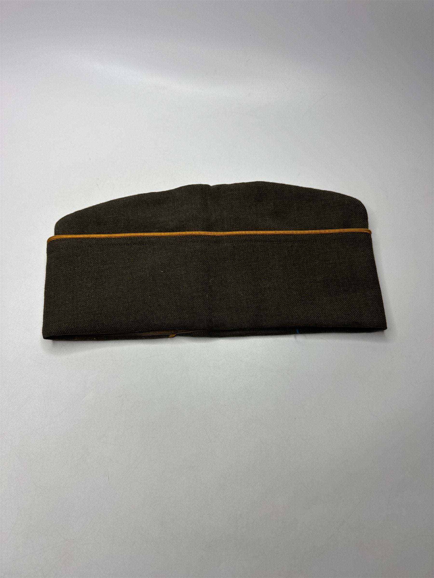 WWII Era USMC Army Green Signal Corps 7-1/4 Overseas Cap Garrison Hat Vintage