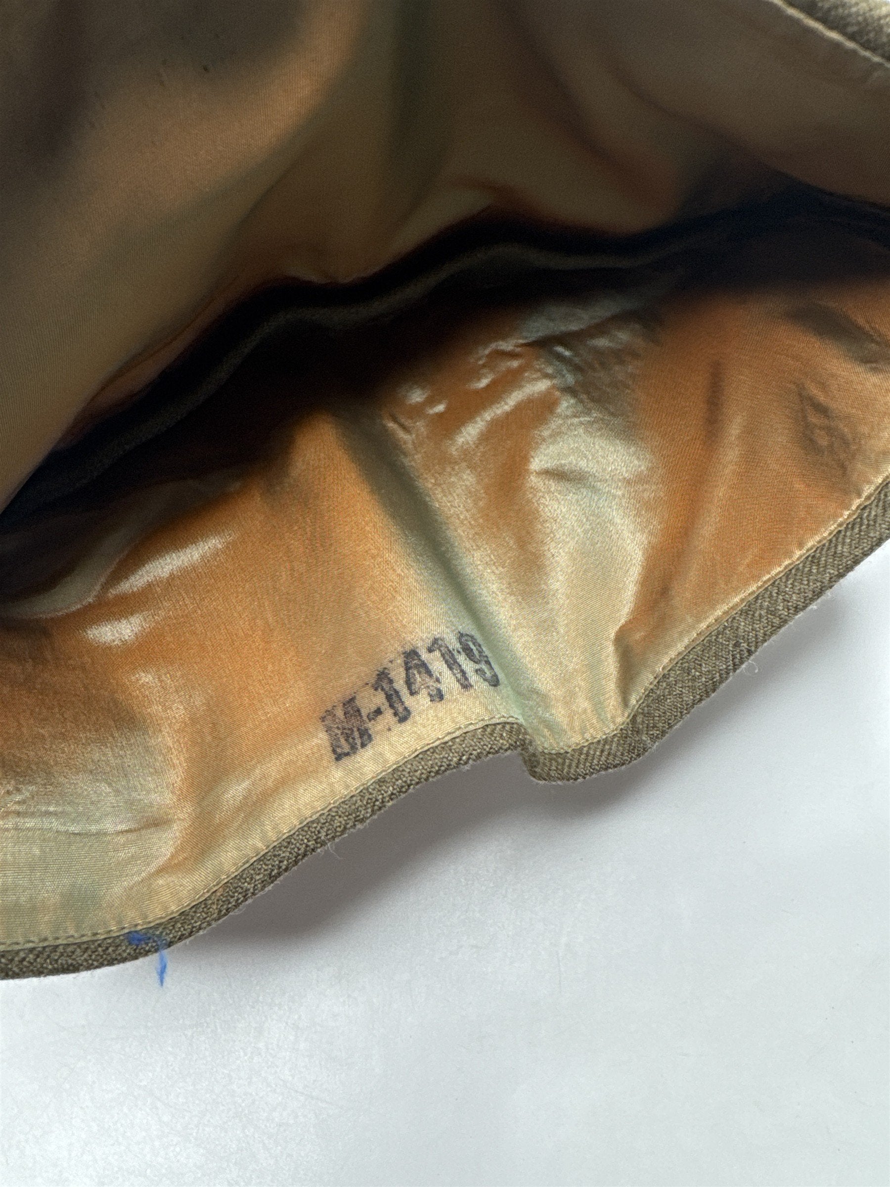 WWII Era USMC Army Green Signal Corps 7-1/4 Overseas Cap Garrison Hat Vintage