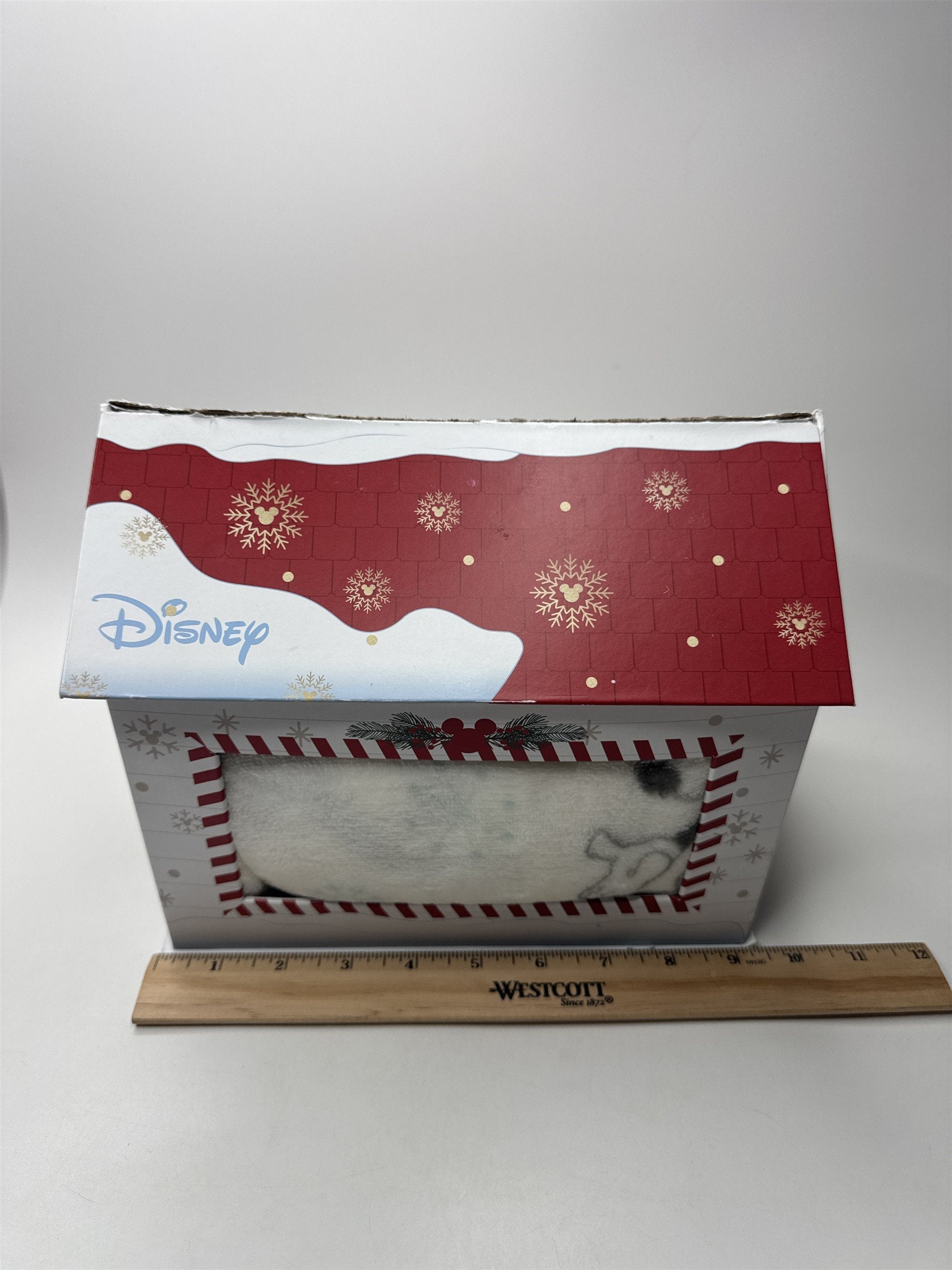 Disney Mickey & Minnie Holiday Plush Throw Blanket 46" x 60" (Box Torn)