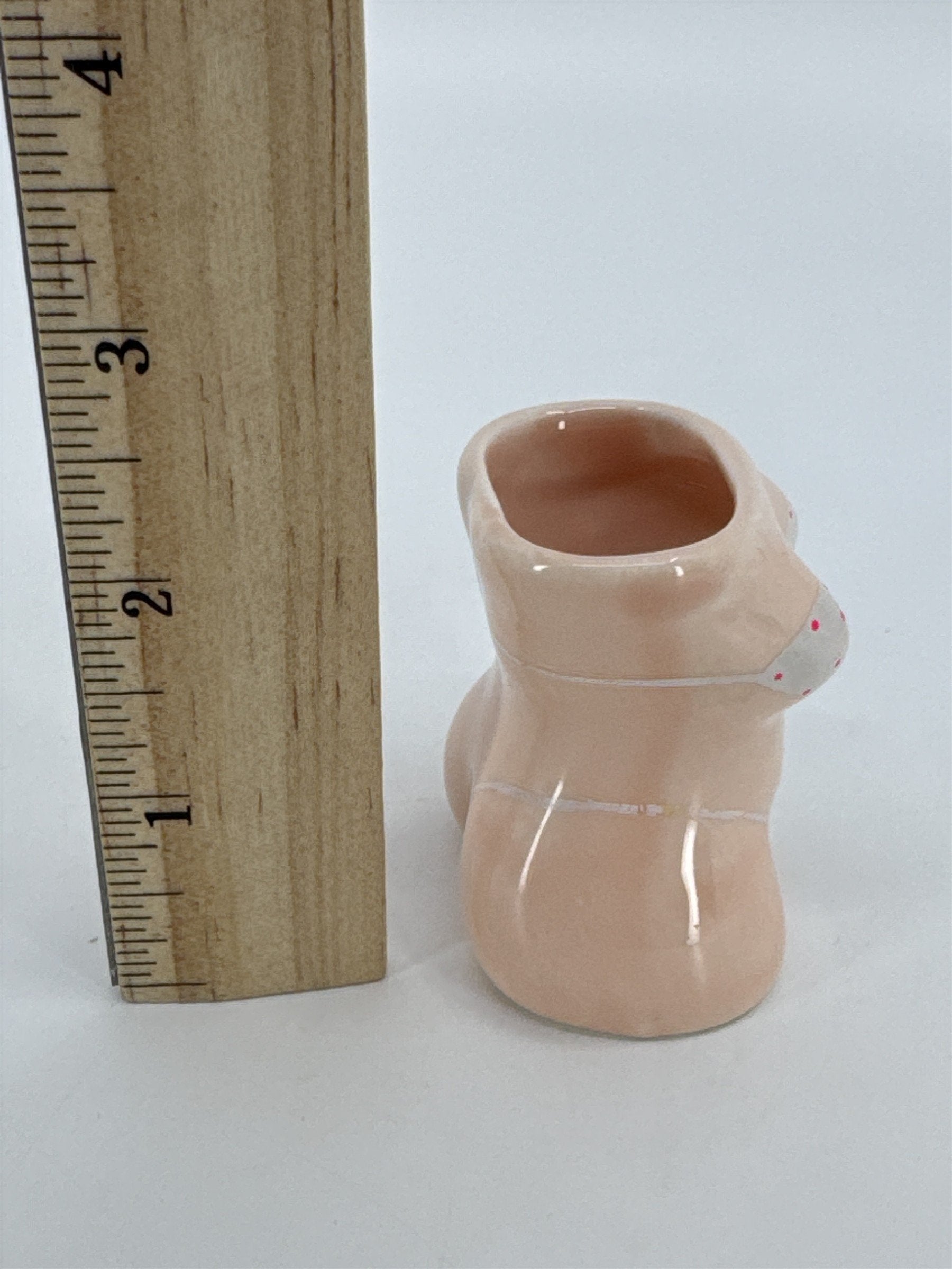 Vintage A Gift Corp Ceramic Polka Dot Bikini Thong Toothpick Holder