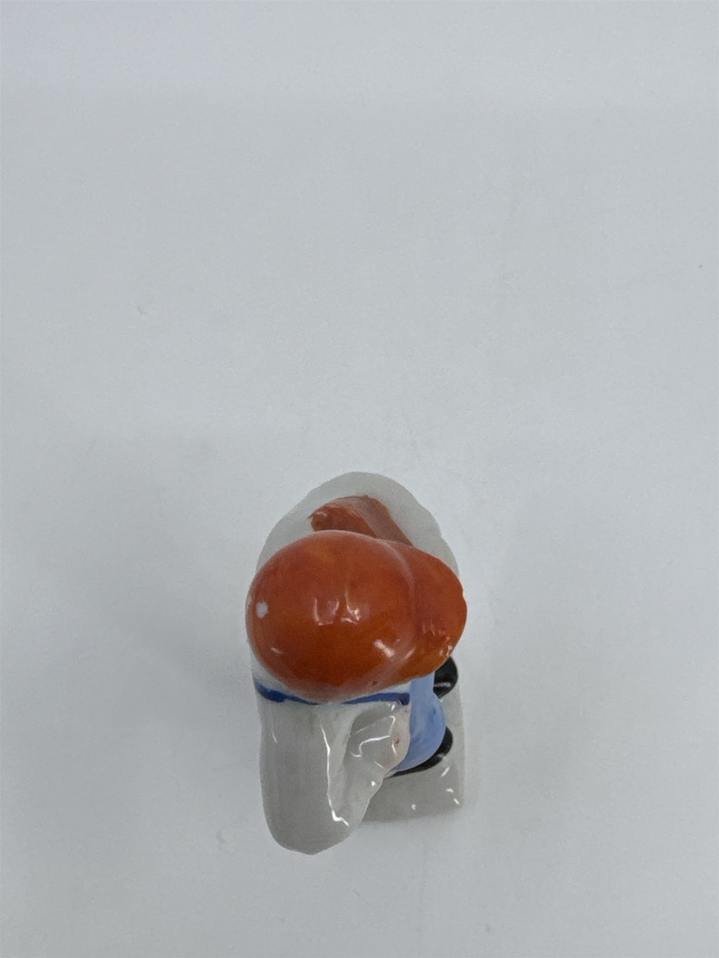 Vintage Porcelain Figurine Small Boy W/ Blue Trousers And A Brown Book Japan