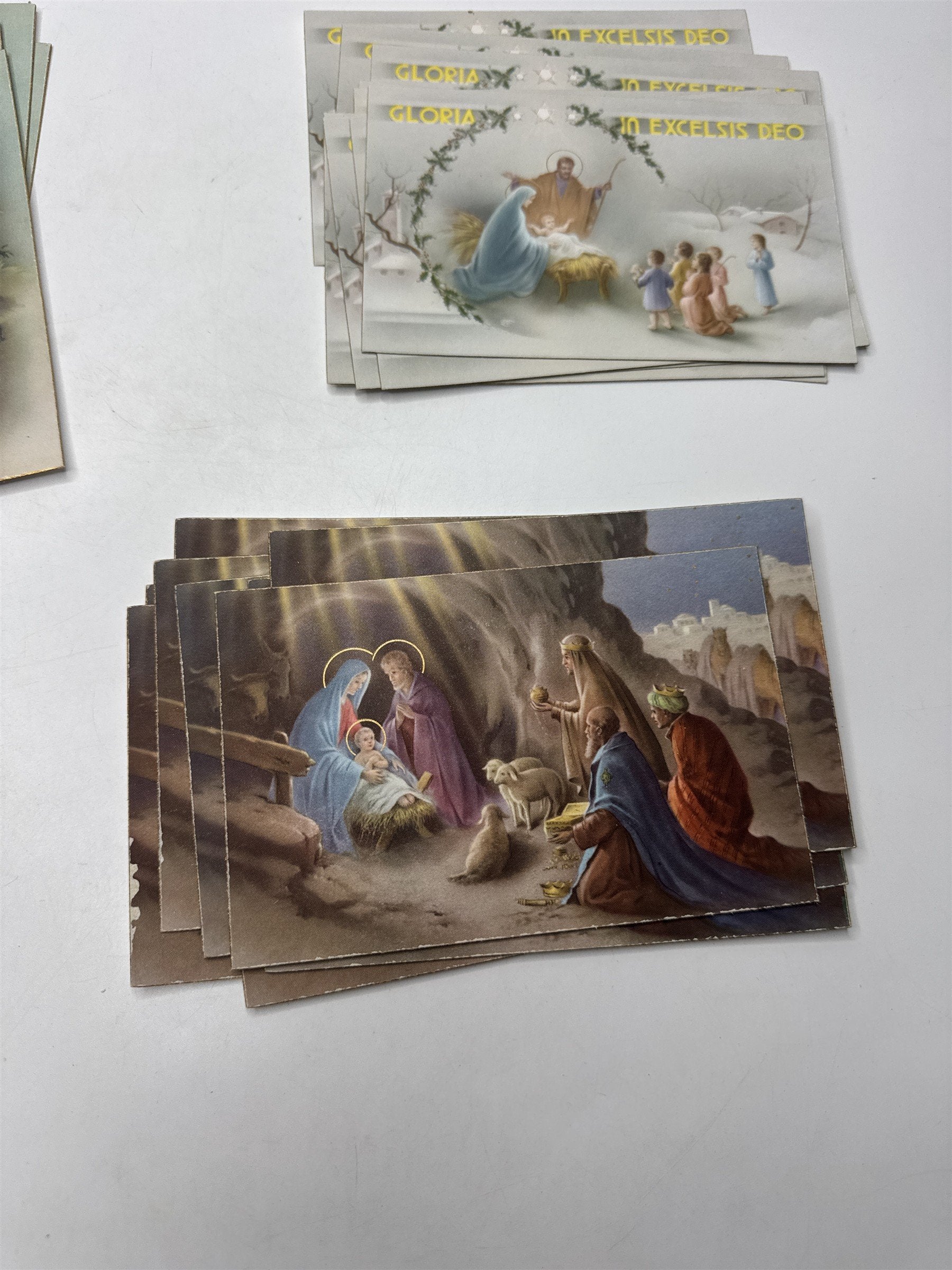 Vtg 30 Christmas Postcards Lux Series Printed in Italy Holiday Lot