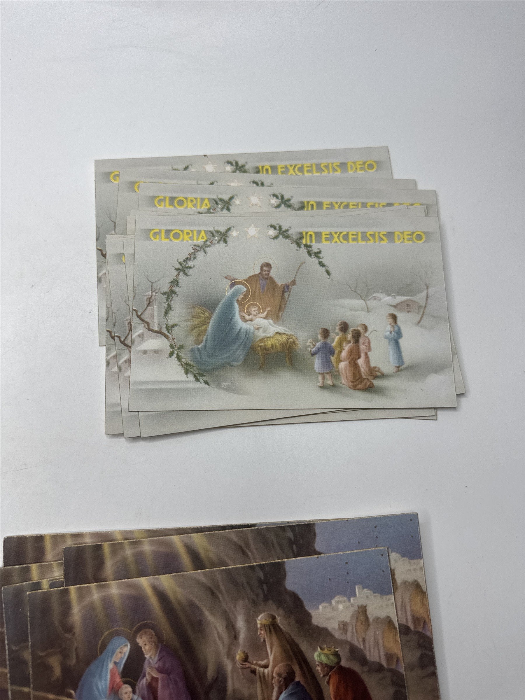 Vtg 30 Christmas Postcards Lux Series Printed in Italy Holiday Lot