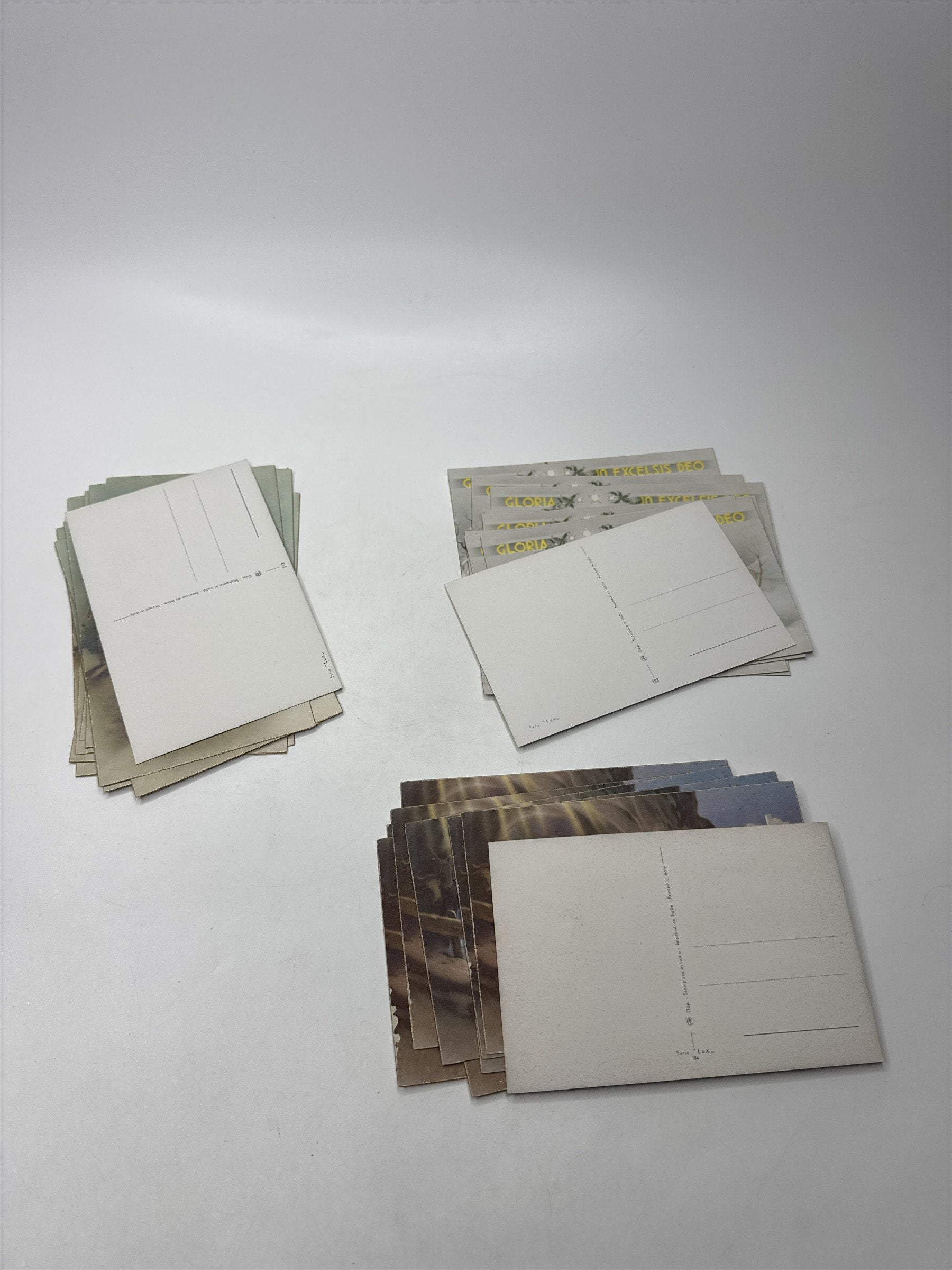 Vtg 30 Christmas Postcards Lux Series Printed in Italy Holiday Lot