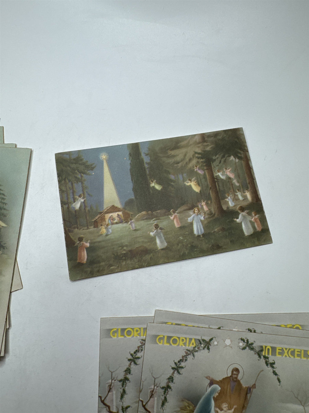 Vtg 17 Christmas Postcards Lux Series Printed in Italy Holiday Lot