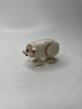 Vintage 1950s White Hard Plastic Pig Ramp Walker Toy Nostalgic