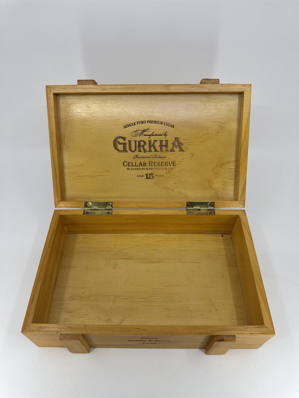 Gurkha Cellar Reserve 15 Year Empty Wooden Cigar Box Batch #8